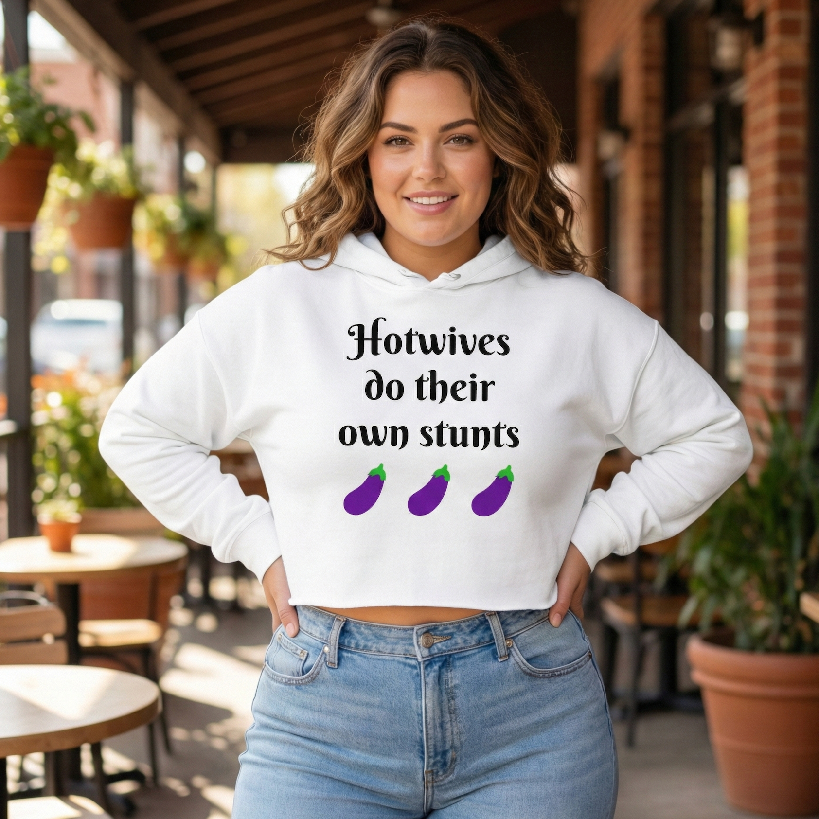 Hotwives Do Their Own Stunts – Cropped Hoodie | Lifestyle Apparel