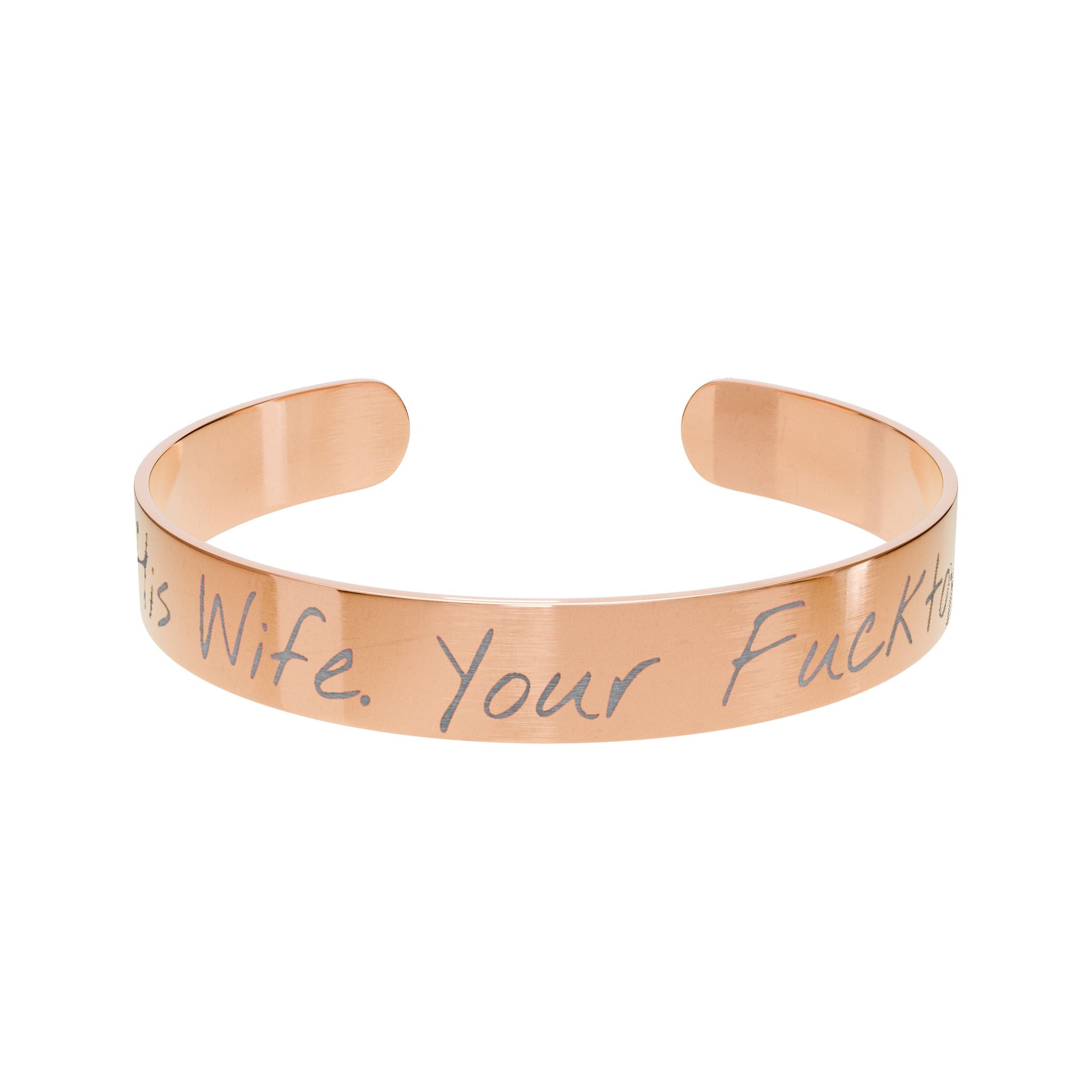 His Wife. Your toy | Engraved Cuff Bracelet