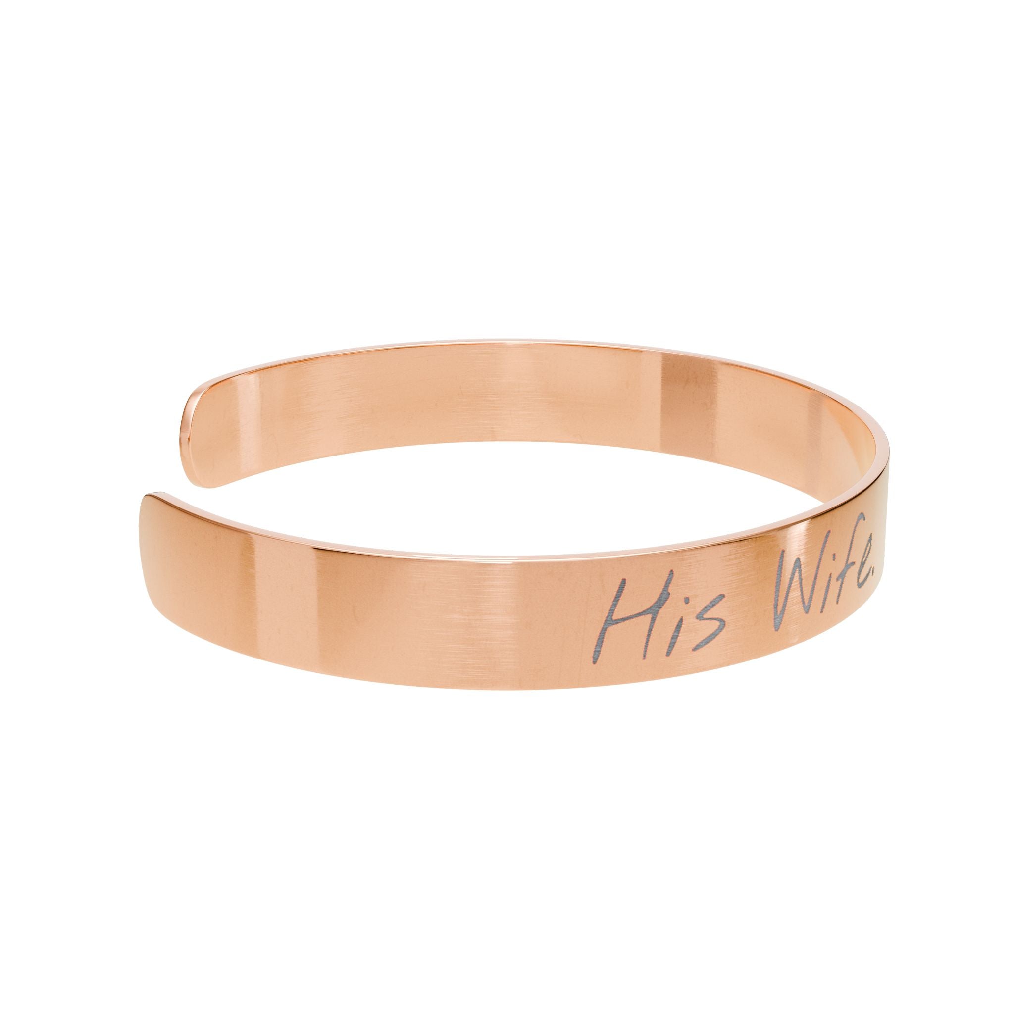 His Wife. Your toy | Engraved Cuff Bracelet